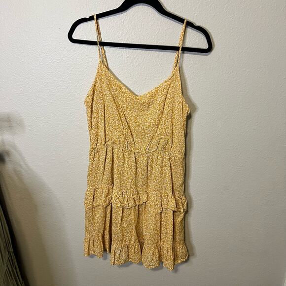 Lush Nordstrom Yellow Floral Sundress Size Large - Picture 1 of 4